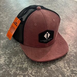 Alba Pink Corduroy Cap with Black Mesh